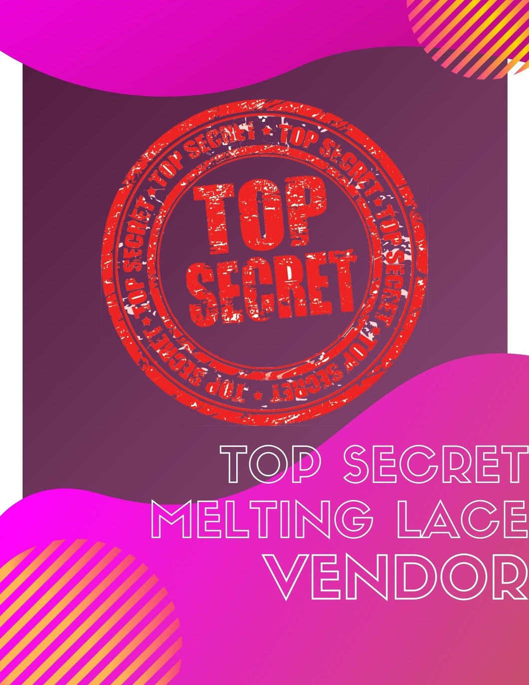 Top secret waterproof lace glue & products vendor